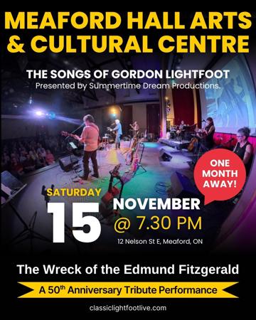 Enter to Win a Pair of Tickets to See Classic Lightfoot Live "50 Years Later: A Tribute Performance Honouring The Wreck of the Edmund Fitzgerald"